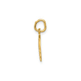 14k Yellow Gold Cross Pendant with Crucifix and Eternal Life Symbol, Textured Vintage Design