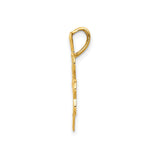 14k Yellow Gold Shamrock Pendant with Filigree Design, Three Leaf Clover, Celtic Style