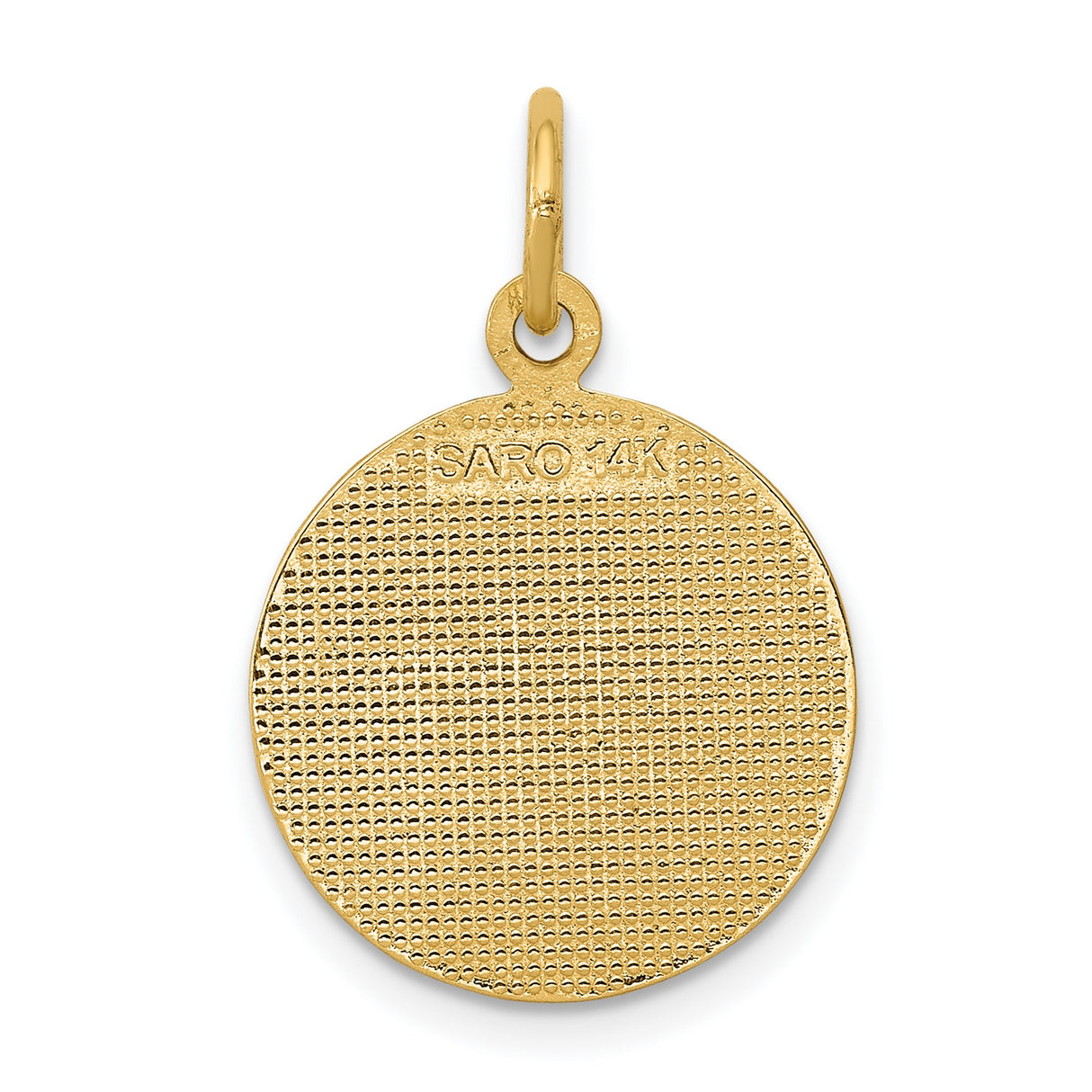 14k Yellow Gold Communion Pendant with Chalice, Cross and Stars Medal