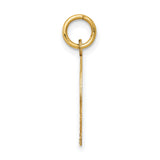Confirmation Word and Holy Spirit Dove on Round Medal Charm Pendant in Real 14k Yellow Gold