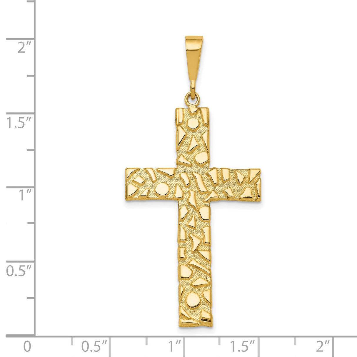 Latin Cross Charm Pendant in Real 14k Yellow Gold