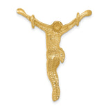 Jesus Corpus Charm Pendant in Real 14k Yellow Gold