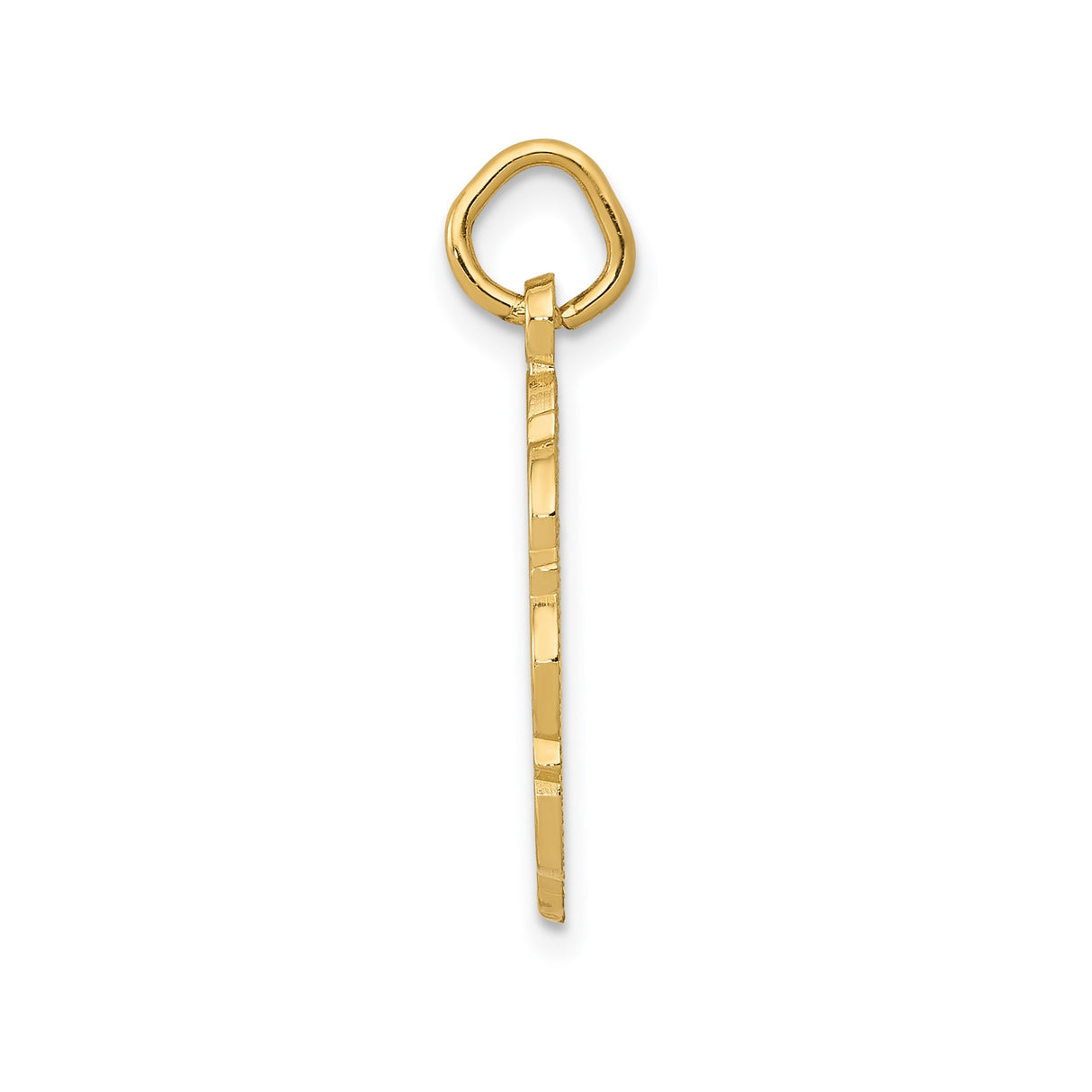 14k Yellow Gold RN Pendant with Caduceus Symbol, Nursing and Medical Jewelry for Women