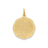 14k Yellow Gold RN Pendant with Caduceus Symbol, Nursing Career Jewelry for Women
