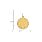 14k Yellow Gold RN Pendant with Caduceus Symbol, Nursing Career Jewelry for Women