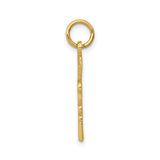 14k Yellow Gold RPN Nurse Pendant with Caduceus Symbol, Registered Practical Nurse Charm