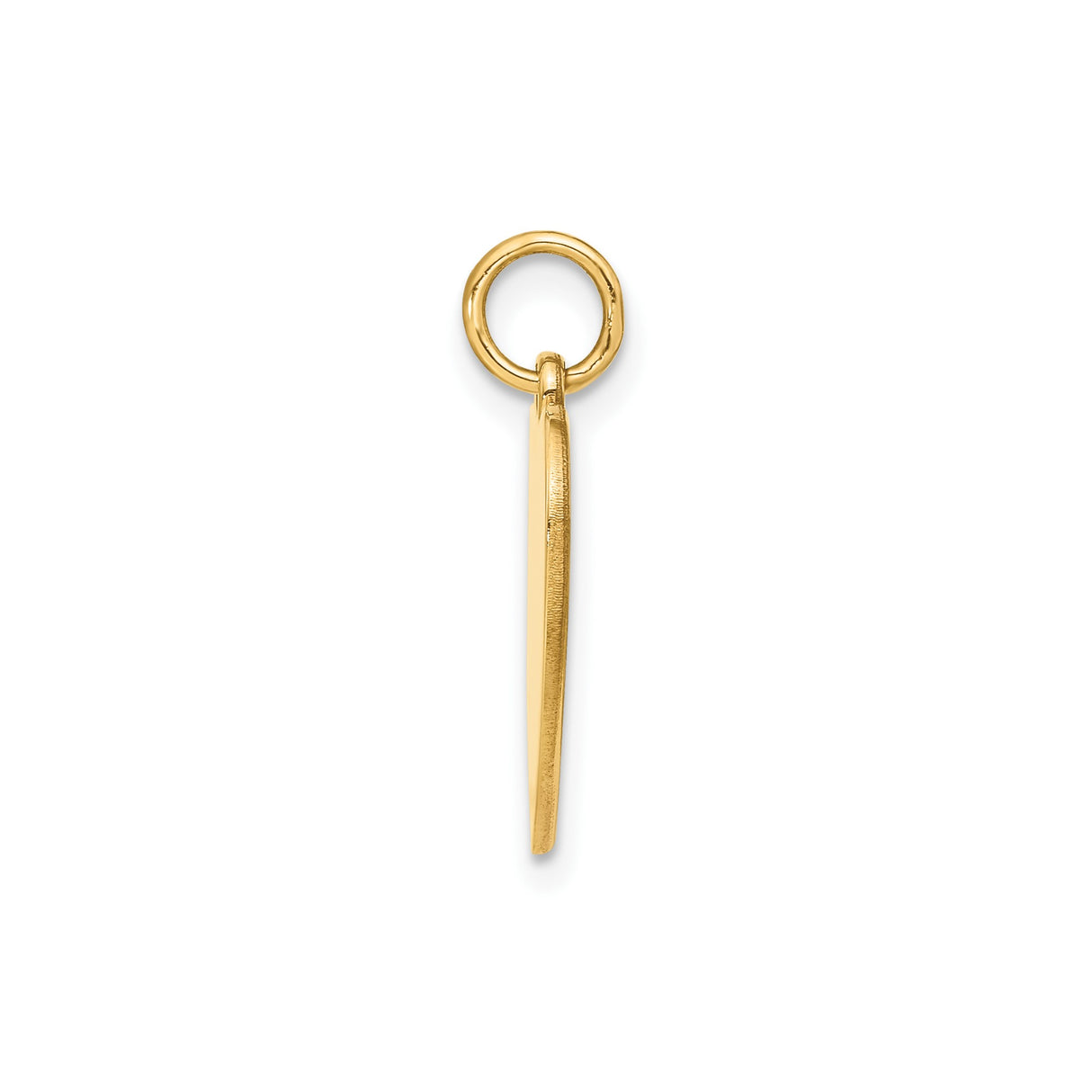 14k Yellow Gold Heart Pendant with American Flag Design, Patriotic USA Jewelry for Women