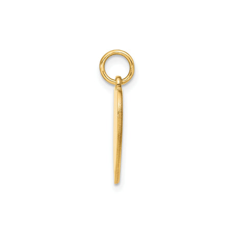 14k Yellow Gold Heart Pendant with American Flag Design, Patriotic USA Jewelry for Women