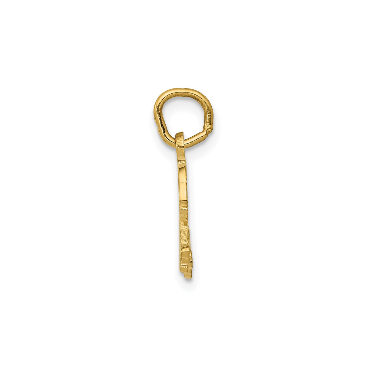 14k Yellow Gold Tiger Pendant with Detailed Walking Design, Symbol of Strength and Power