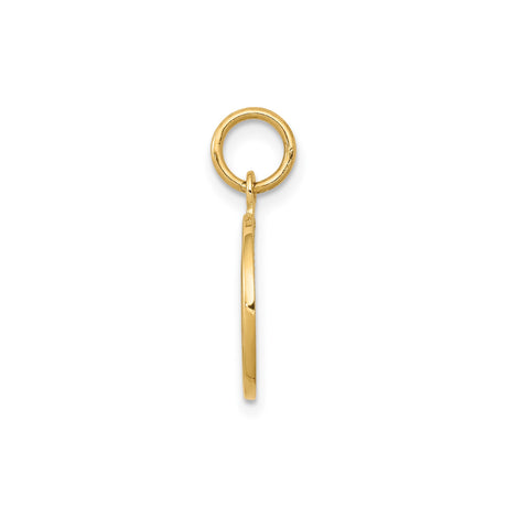 14k Yellow Gold Angel Medallion Pendant with Detailed Cherub Design