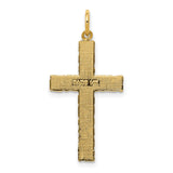 Latin Cross Charm Pendant in Real 14k Yellow Gold