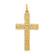 Latin Cross Charm Pendant in Real 14k Yellow Gold