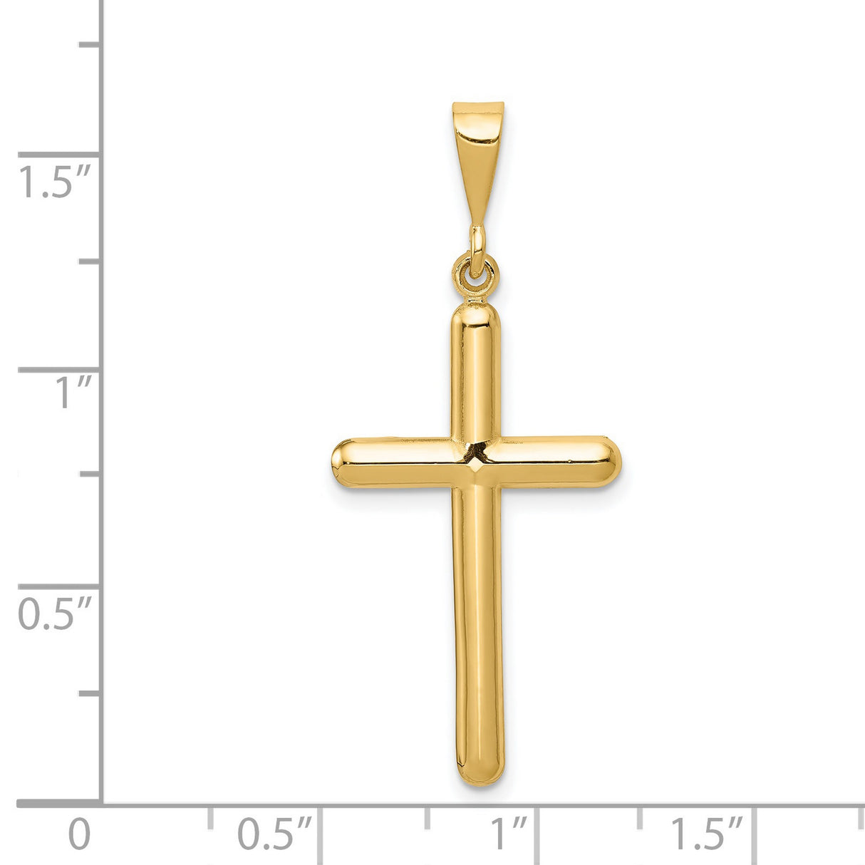 Latin Cross Charm Pendant in Real 14k Yellow Gold