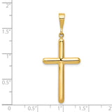 Latin Cross Charm Pendant in Real 14k Yellow Gold