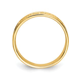 14k Yellow Gold Satin wedding band ring alternate angle