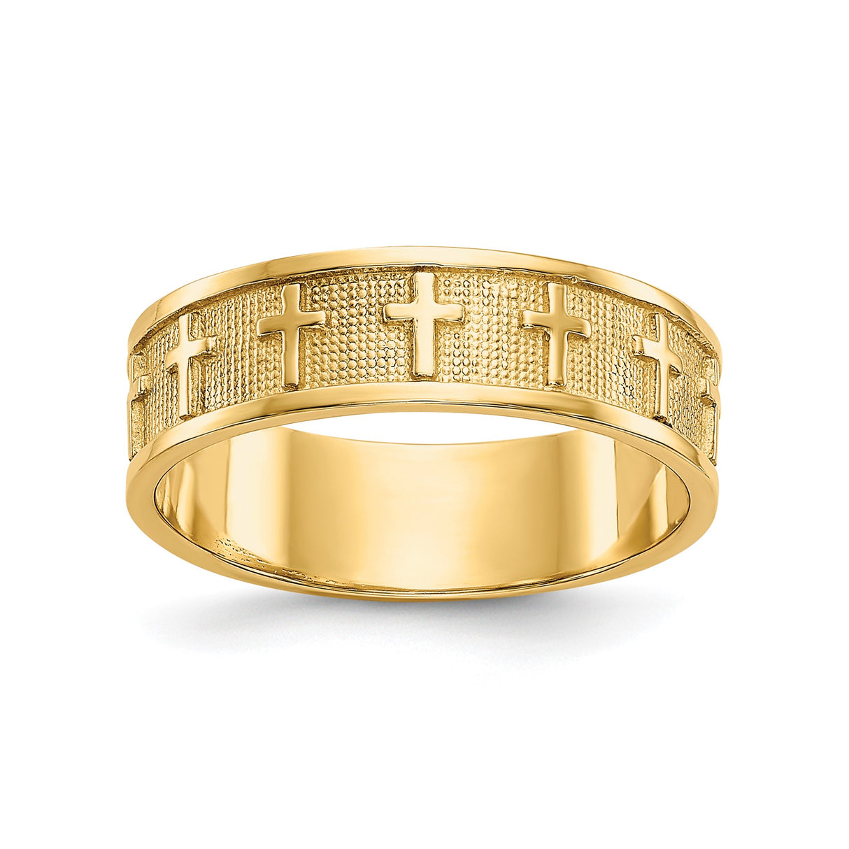 14k Yellow Gold Satin wedding band ring