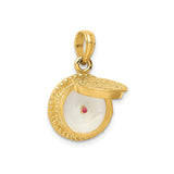 14k Yellow Gold Round Pendant with Raised Happy Birthday Engraving, Unisex Celebration Charm