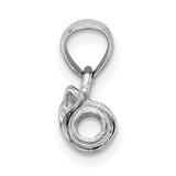 14k White Gold Diploma Scroll Pendant with Bow, Graduation Charm for Women