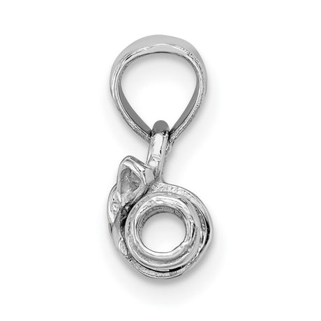 14k White Gold Diploma Scroll Pendant with Bow, Graduation Charm for Women
