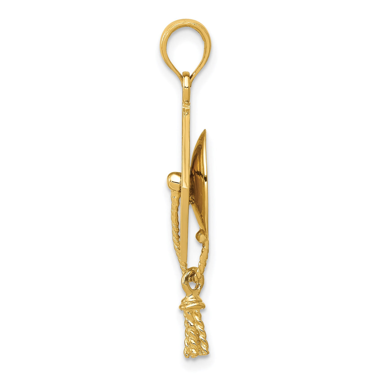 14k Yellow Gold Graduation Cap Pendant with Tassel, Academic Achievement Charm