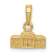 3-D White House Charm Pendant in Real 14k Yellow Gold