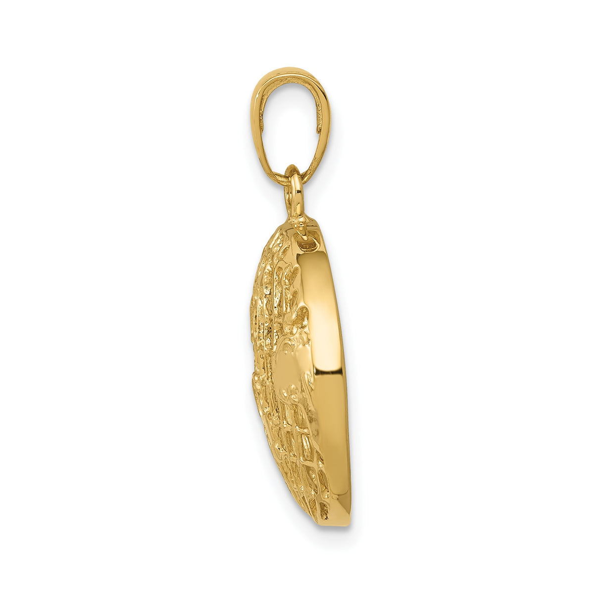 14k Yellow Gold Pendant with Cutout World Map Design, Globe Earth Travel Theme