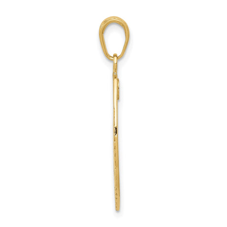 14k Yellow Gold Police Badge Pendant with Eagle, Star, and Shield Emblem