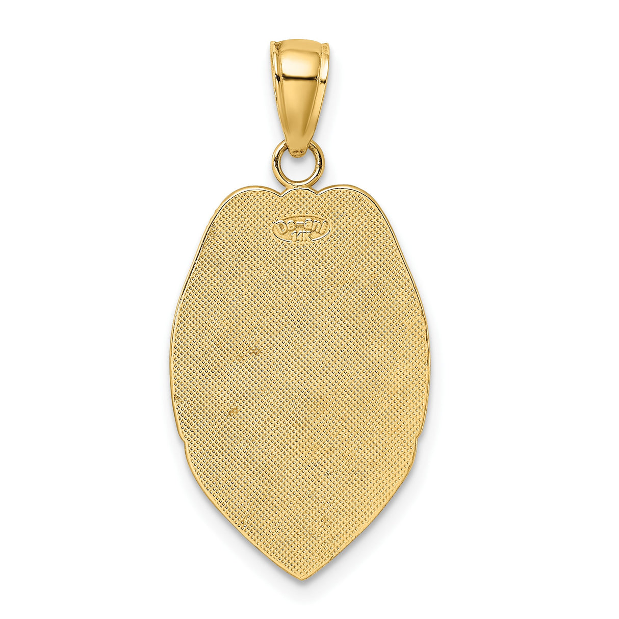 14k Yellow Gold Police Badge Pendant with Eagle, Star, and Shield Emblem
