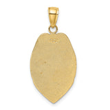 14k Yellow Gold Police Badge Pendant with Eagle, Star, and Shield Emblem