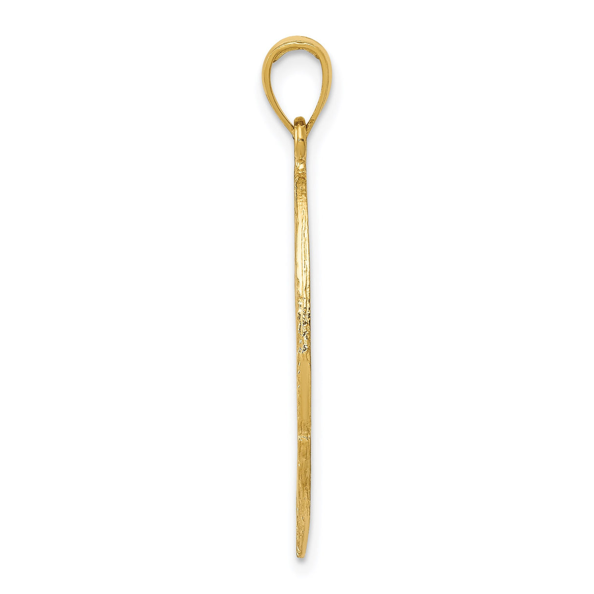 14k Yellow Gold Police Badge Pendant with Eagle and Laurel Wreaths for Men