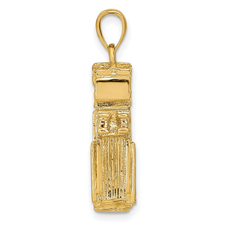 14k Yellow Gold Semi Truck Pendant, Detailed Big Rig Charm for Truck Drivers