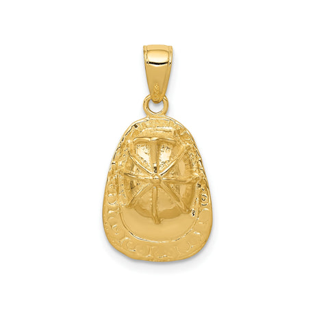 14k Yellow Gold Chi Rho Pendant with Textured Rustic Finish, Ancient Christian Symbol