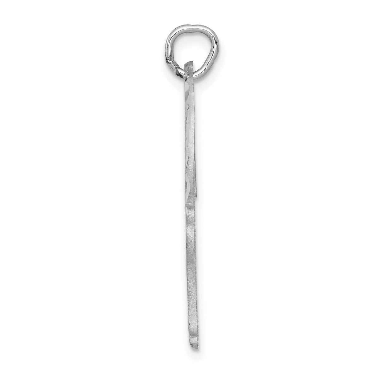 14k White Gold Giraffe Pendant with Openwork Cutout Design, Safari Animal Charm for Women