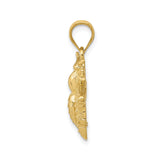 14k Yellow Gold Bee Pendant with Detailed Honeybee Design, Nature Inspired Insect Charm for Women