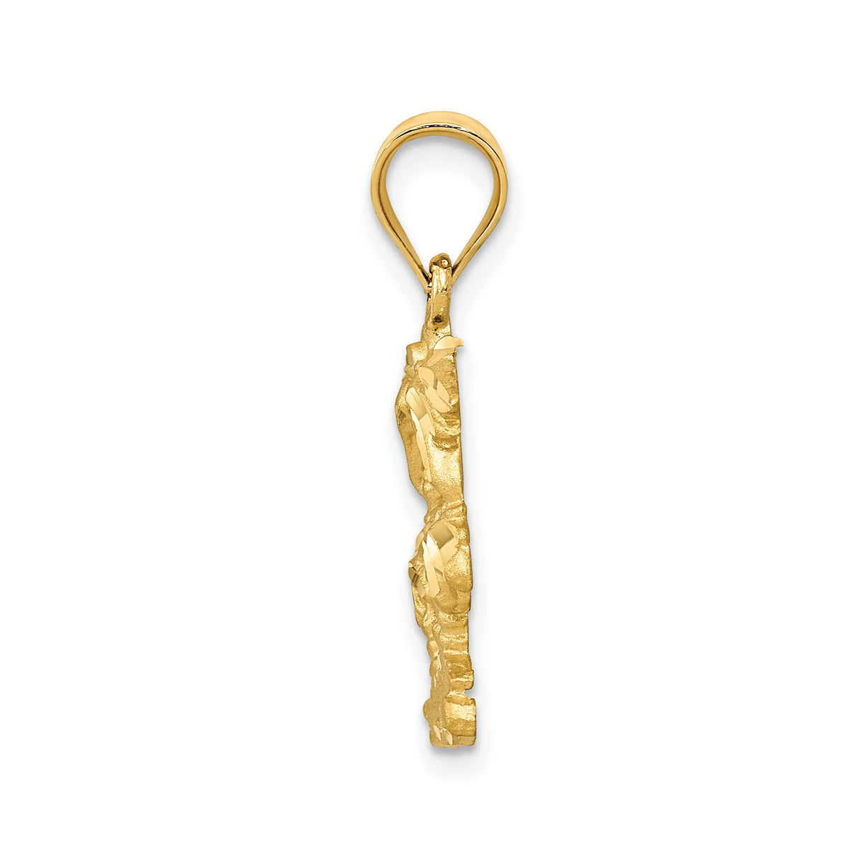 14k Yellow Gold Palm Tree Pendant, Tropical Island Charm, Summer Beach Vacation Style Jewelry