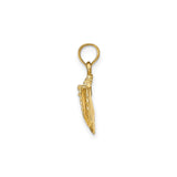 14k Yellow Gold Conch Shell Pendant, Nautical Coastal Charm for Women