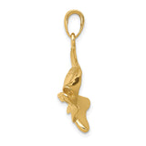 14k Yellow Gold Largemouth Bass Pendant, Realistic Fishing Charm, Nature-Inspired for Men or Unisex