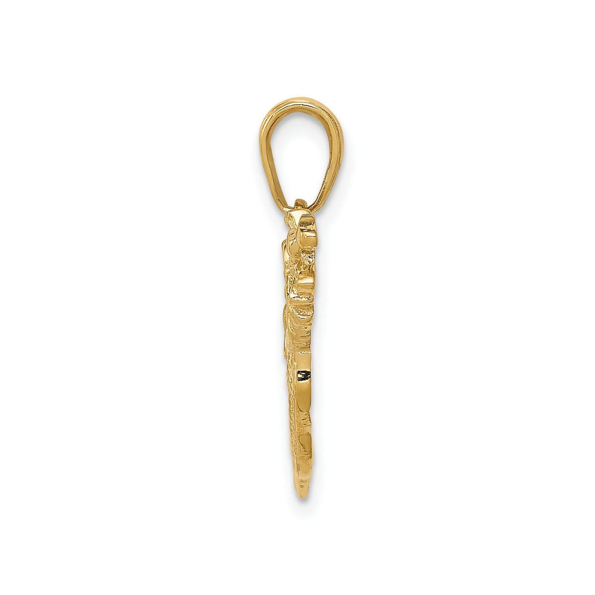 14k Yellow Gold Golf Bag Pendant with Clubs, Sports Charm for Men or Unisex Wear