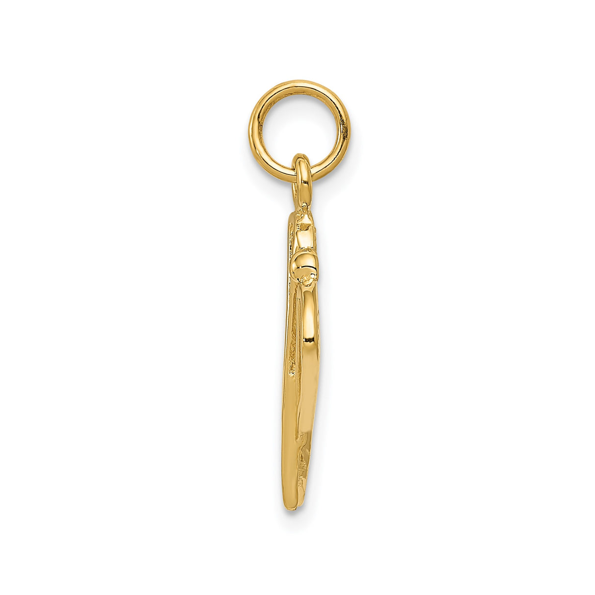 14k Yellow Gold Lacrosse Sticks Pendant with Ball and Textured Crossed Stick Design