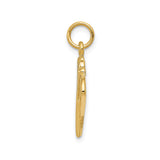 14k Yellow Gold Lacrosse Sticks Pendant with Ball and Textured Crossed Stick Design