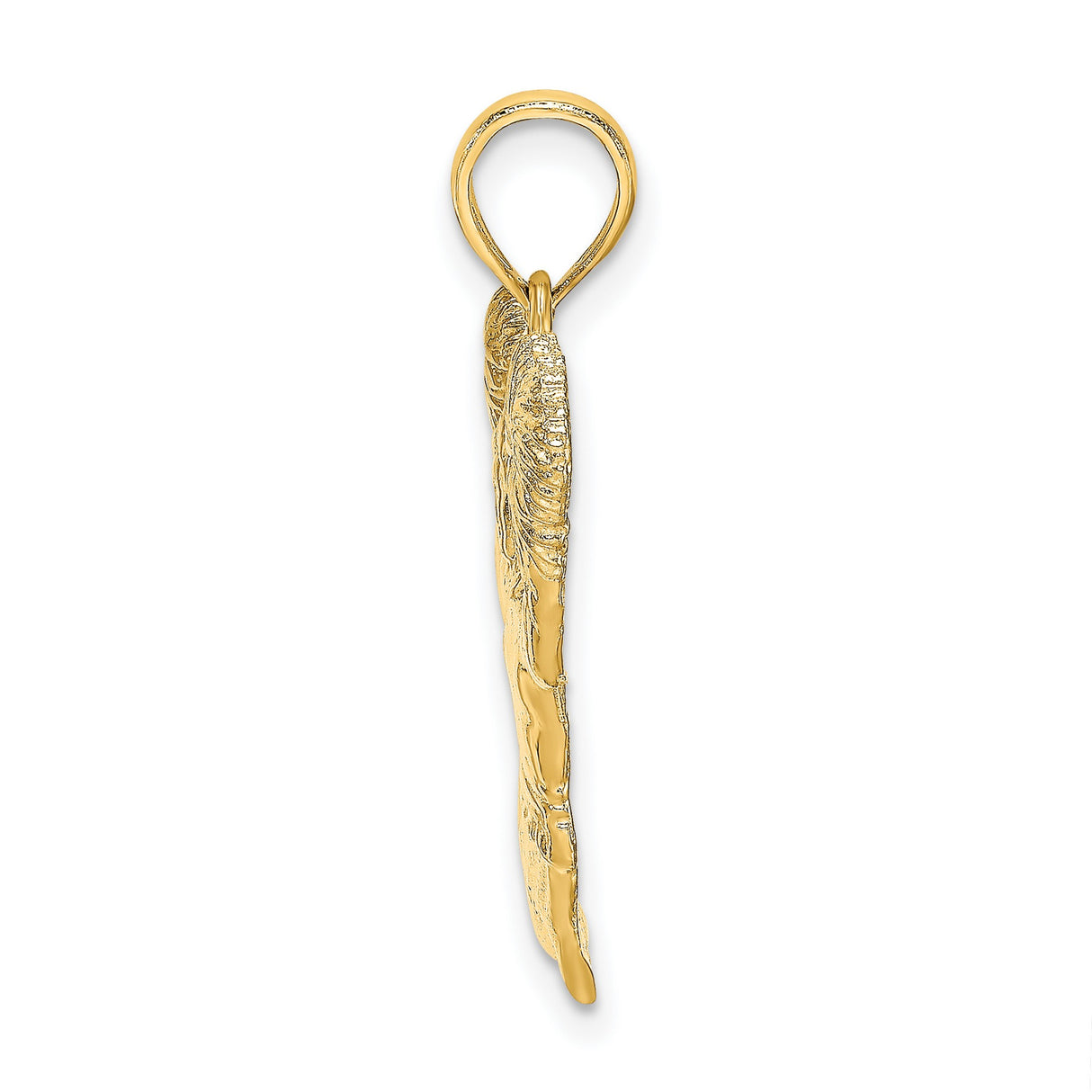 14k Yellow Gold Cheerleader Pendant with Pom-Poms in Mid-Jump , Sports Charm for Women or Teens
