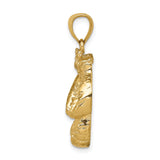14k Yellow Gold Boxing Gloves Pendant, Athletic Fighter Charm Symbolizing Strength and Perseverance