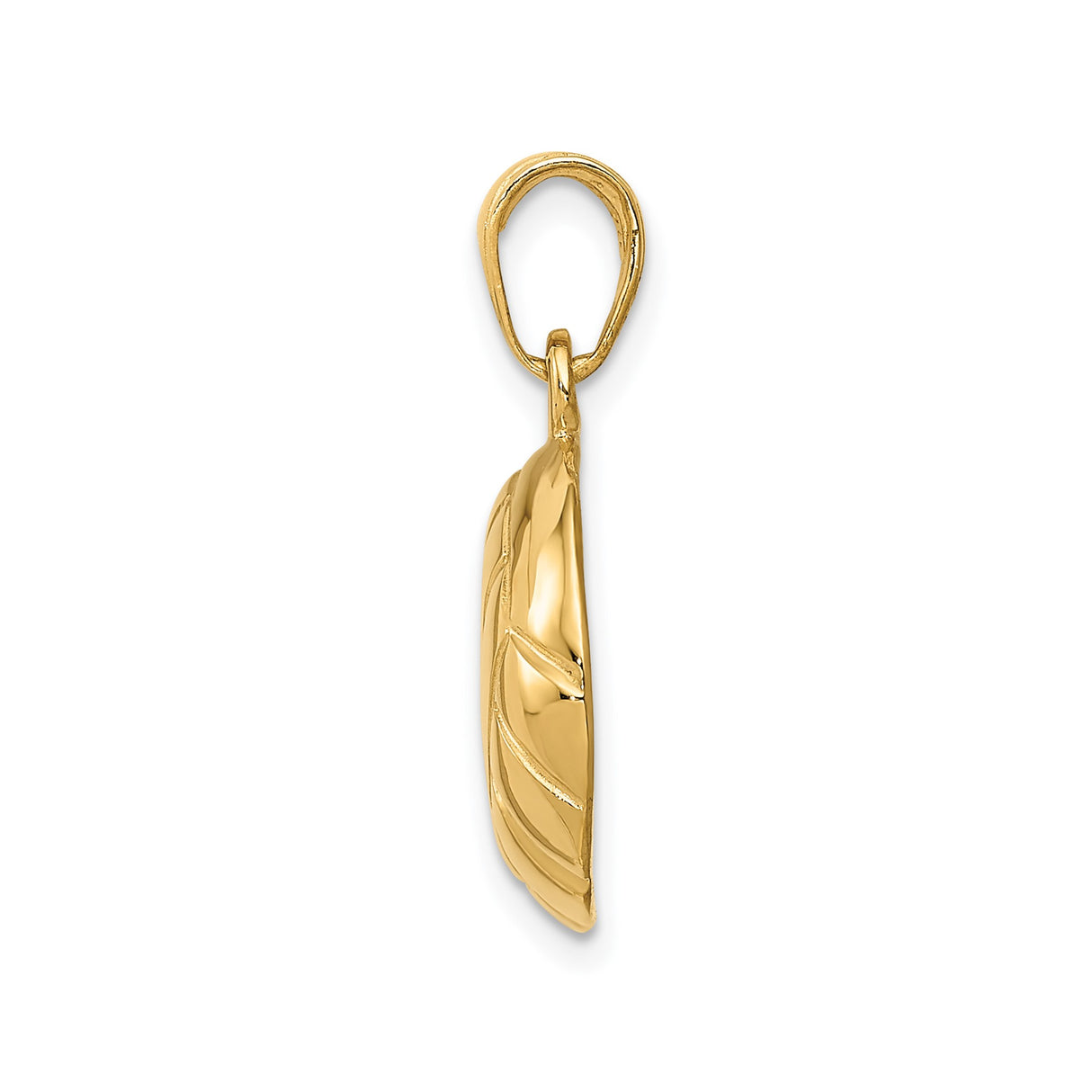 14k Yellow Gold Volleyball Pendant, Detailed Sports Charm for Players and Fans