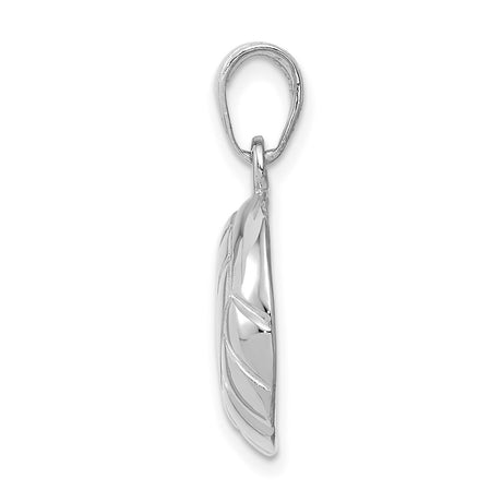 14k White Gold Volleyball Pendant, Sports Charm Symbolizing Teamwork and Passion, Unisex Jewelry