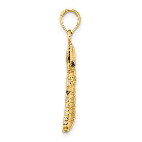 14k Yellow Gold Soccer Cleat Pendant, Athletic Shoe Charm, Sports Jewelry for Men or Unisex Wear