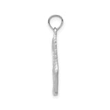 14k White Gold Winged Sneaker Pendant, Hermes Inspired Running Shoe Charm for Men or Unisex