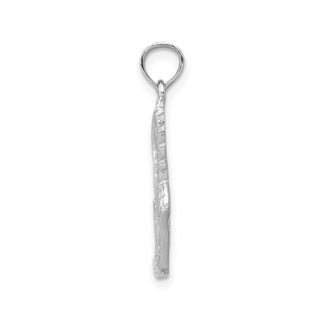 14k White Gold Winged Sneaker Pendant, Hermes Inspired Running Shoe Charm for Men or Unisex