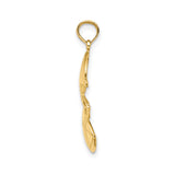 14k Yellow Gold Football Helmet and Ball Pendant, American Football Sports Charm for Men or Unisex Fans