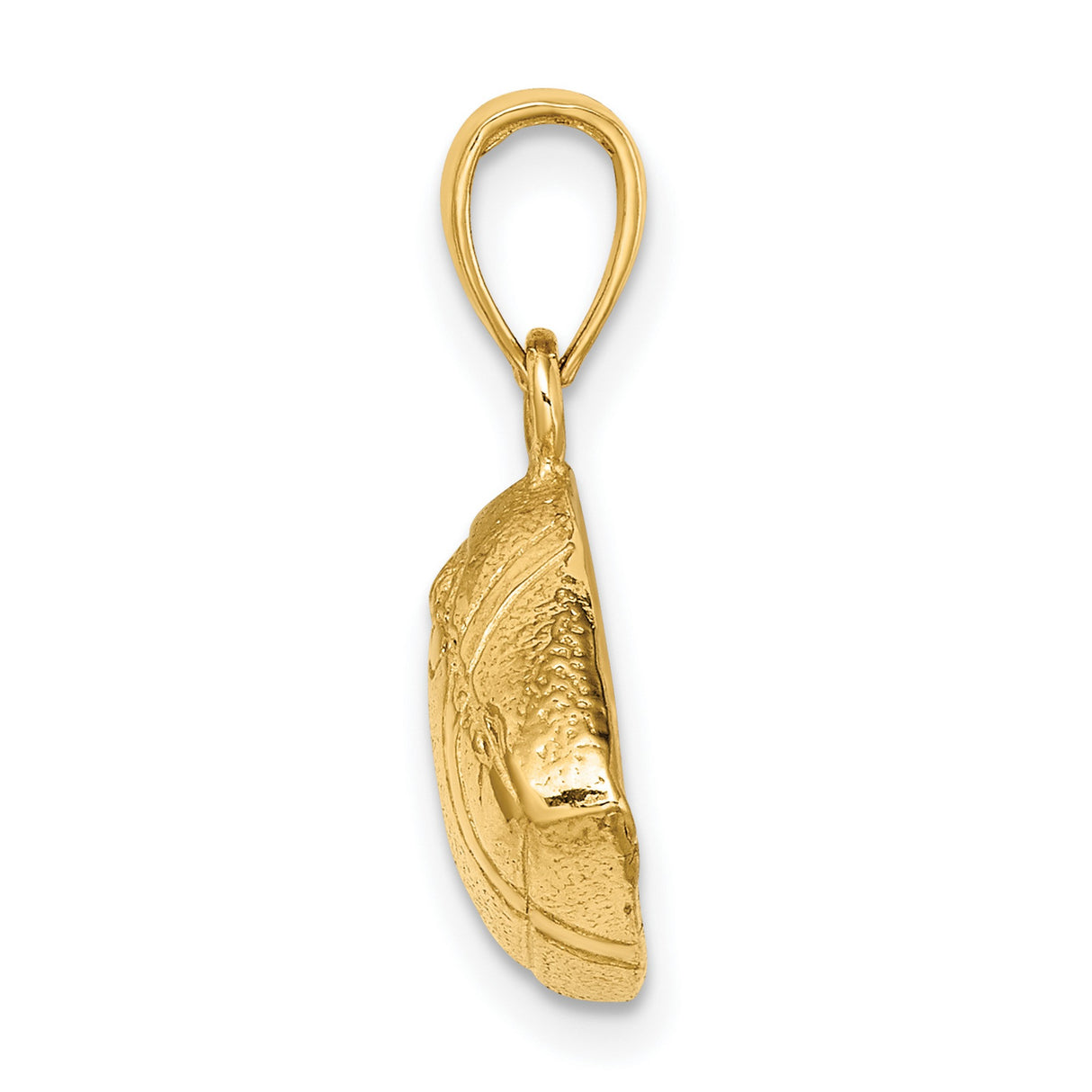 14k Yellow Gold Football Pendant, Realistic American Football Charm, Sports Jewelry for Men or Unisex