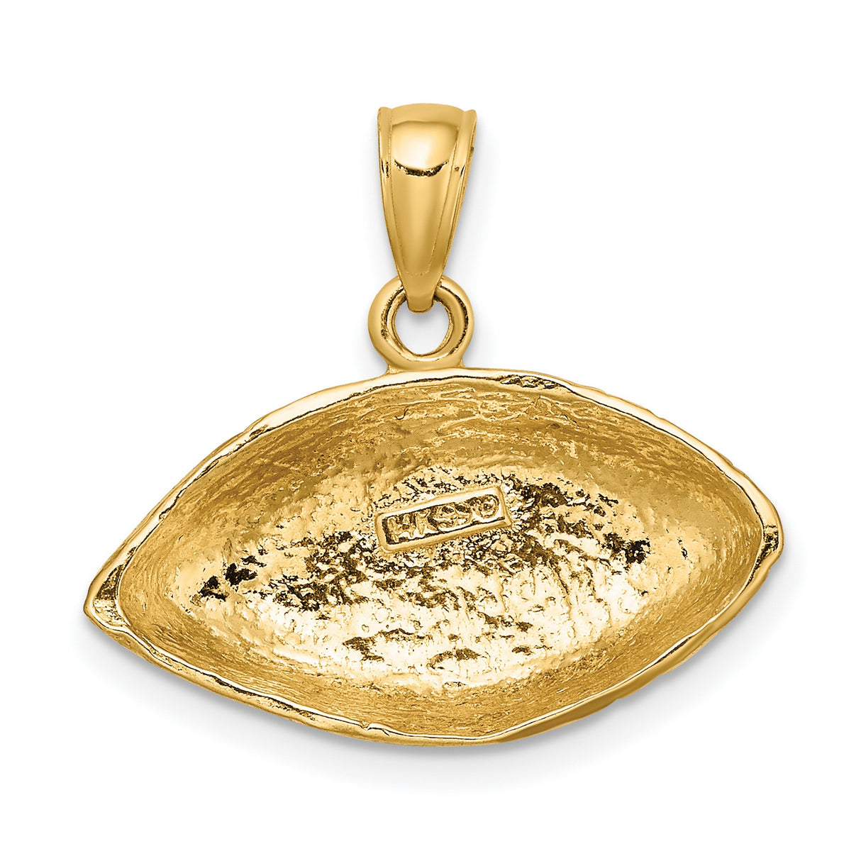 14k Yellow Gold Football Pendant, Realistic American Football Charm, Sports Jewelry for Men or Unisex